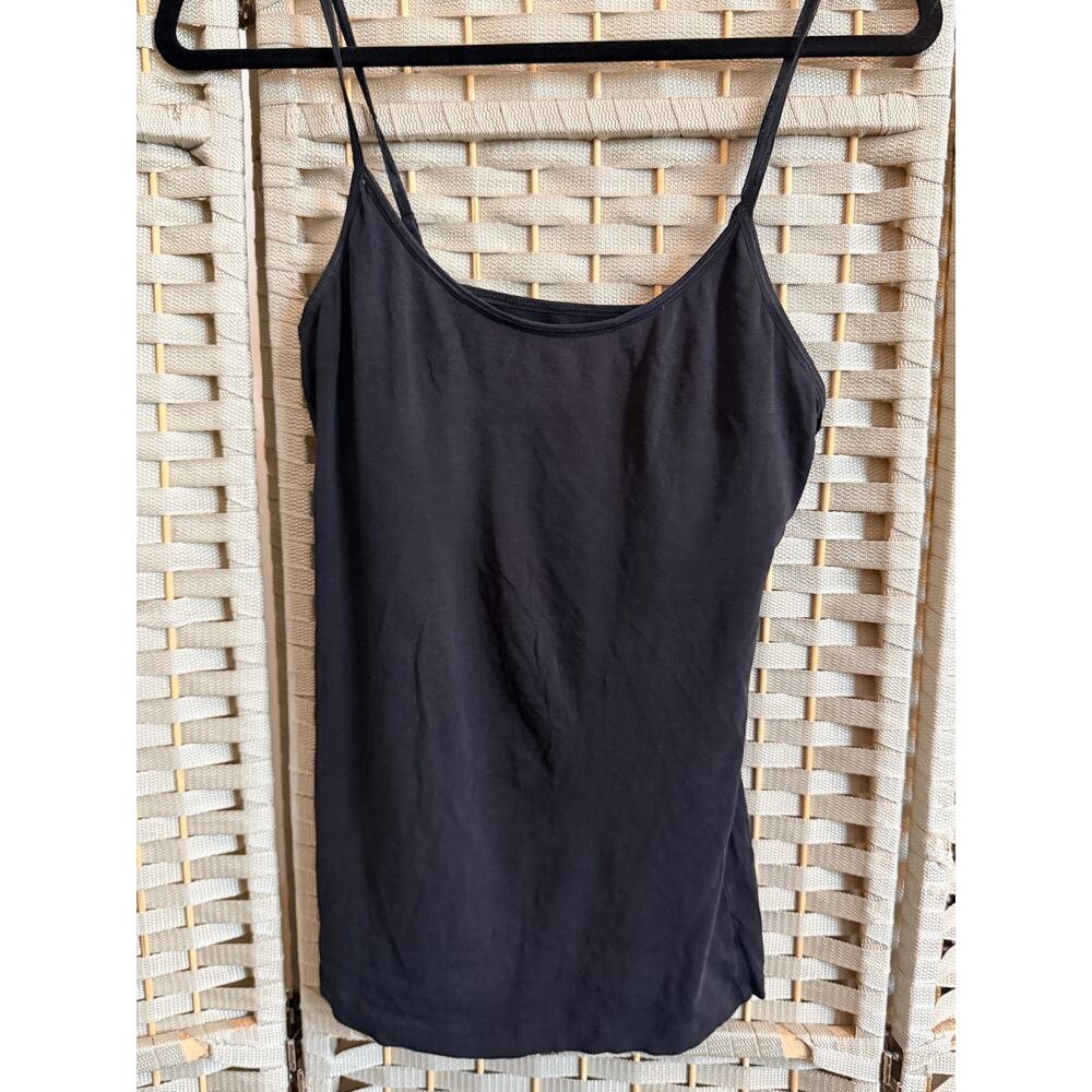 Old Navy First Layer Cami Tank Top Small Black Adjustable Spaghetti Strap